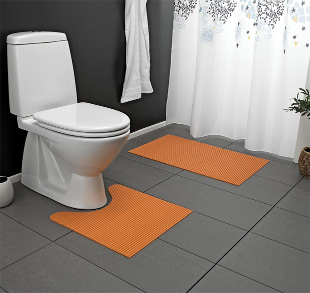 Set prostirki za kupatilo Narandžasta
