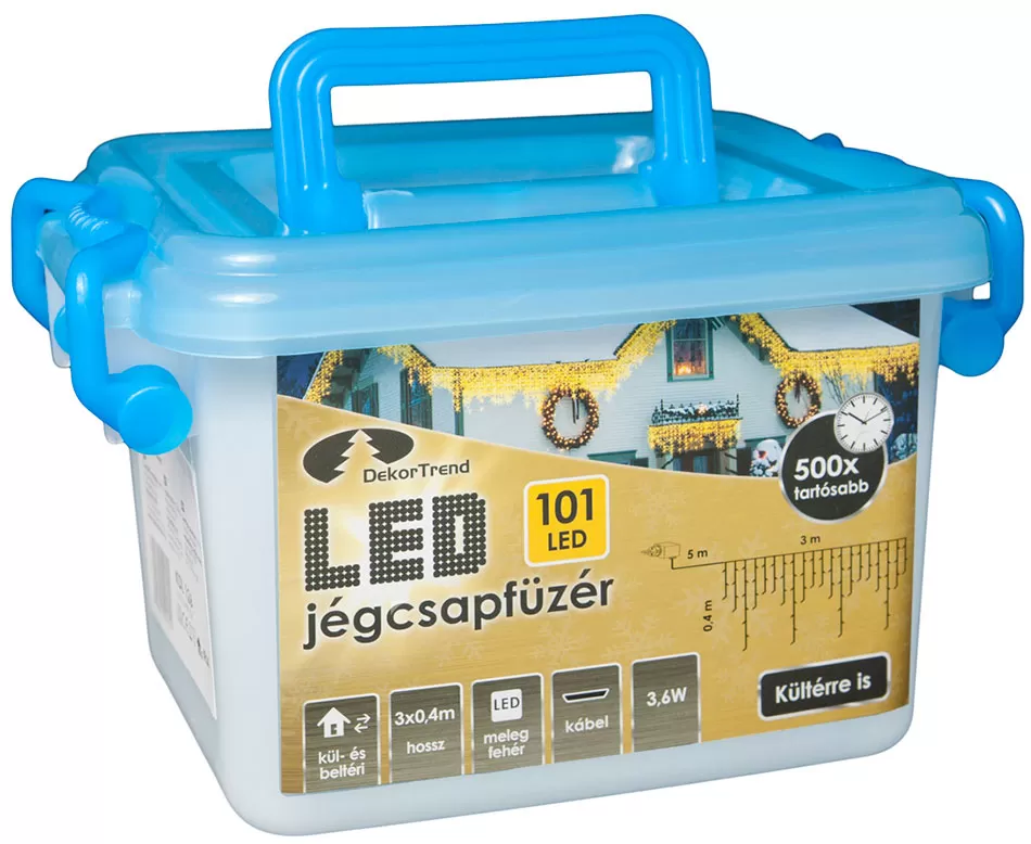 Toplo Bela LED Svetleća Zavesa Za Spoljnu ili Unutrašnju Upotrebu 3 x 0.4 m