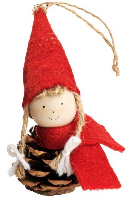Ukras za novogodišnju jelku Vilenjak crveni