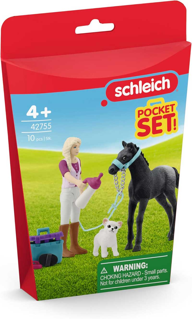 Schleich® Figurice Konji Hranjenje ždrebeta 42755