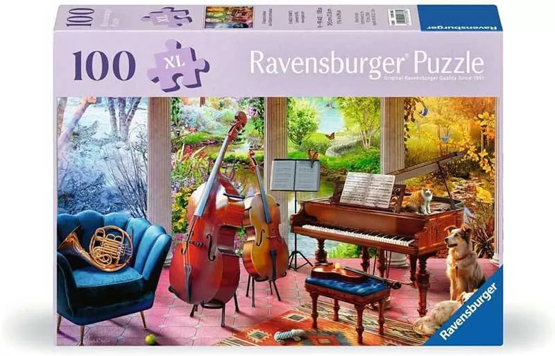 Puzzle 100XL delova Četiri godišnja doba i Muzika Feel well and Puzzle Ravensburger 12001366