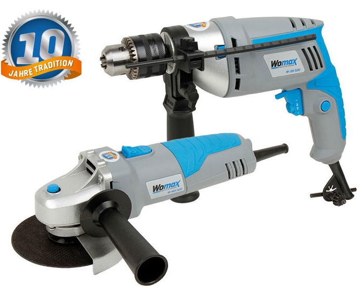 Set alata Womax Limited Edition Bušilica W-SB500 i Brusilica W-WS500 - Image 1