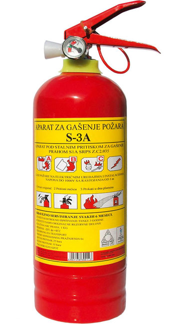 Protivpožarni aparat Autopractic S-3A 3kg