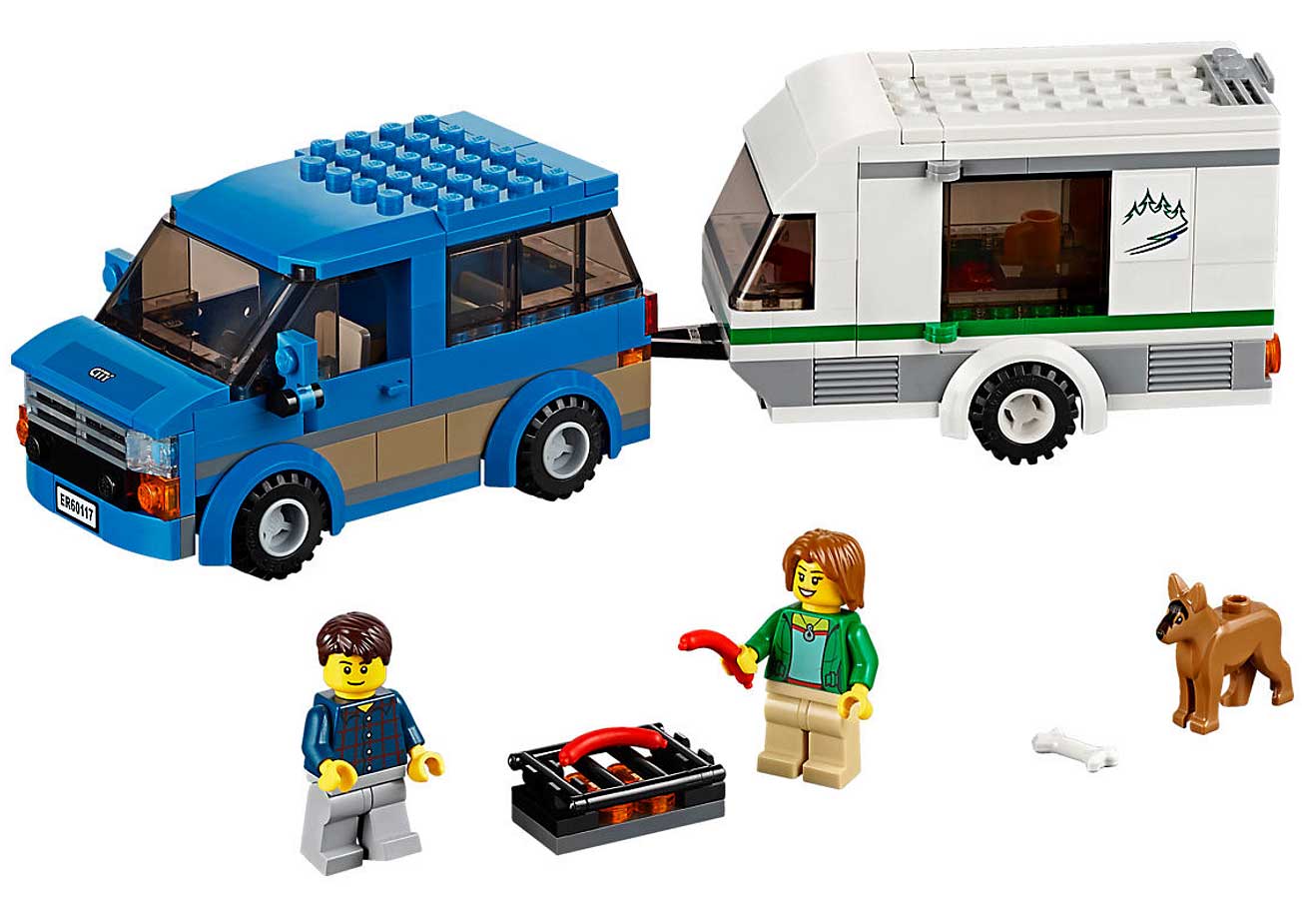 LEGO® City kockice Moćna vozila - Kombi s kamp prikolicom 60117
