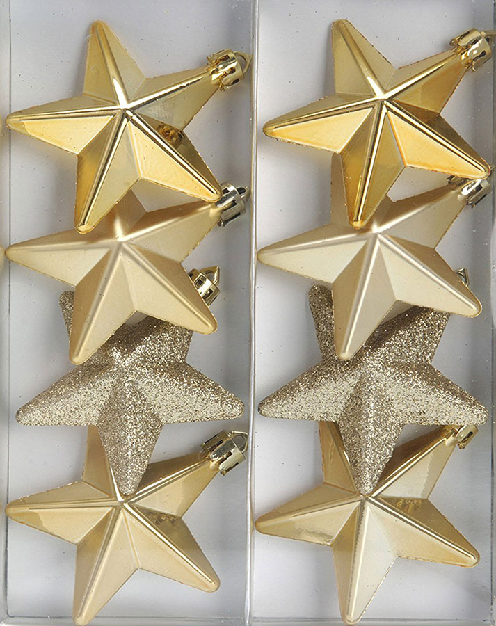 Komplet Ukrasa Za Jelku - Zvezde - Gold