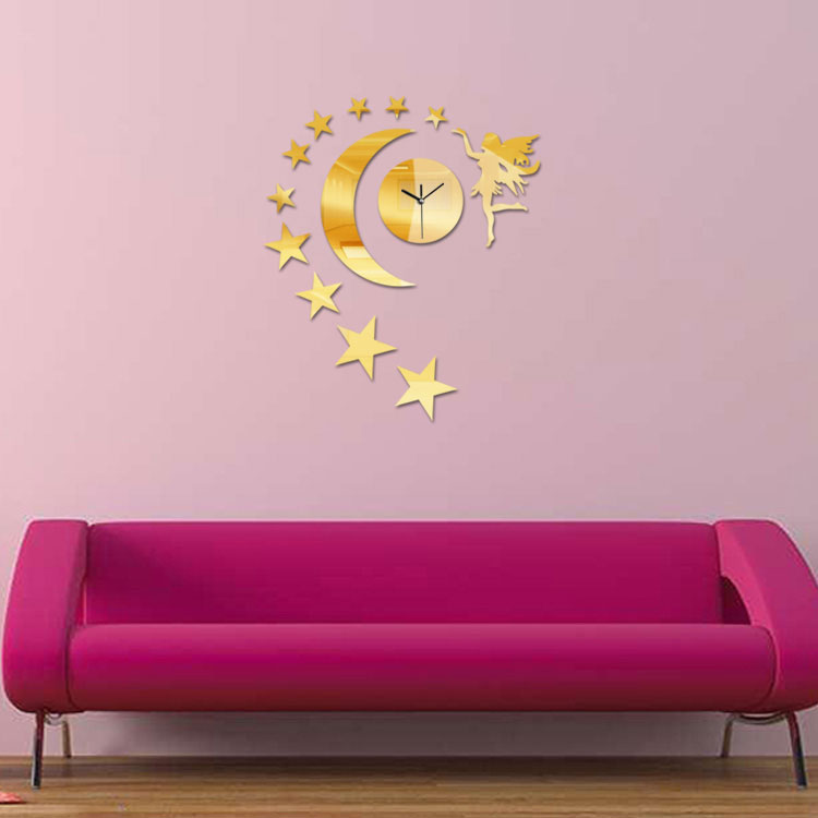 Samolepljivi Akrilni Zidni Sat Sa Zidnom Dekoracijom A8002G