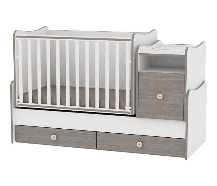 Lorelli Drveni krevetac za bebe 3u1 Trend Plus White Coffee