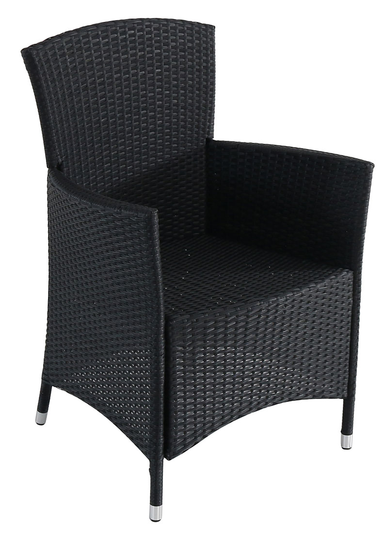Baštenska Fotelja Od PE Ratana Black Atlantic - Image 1