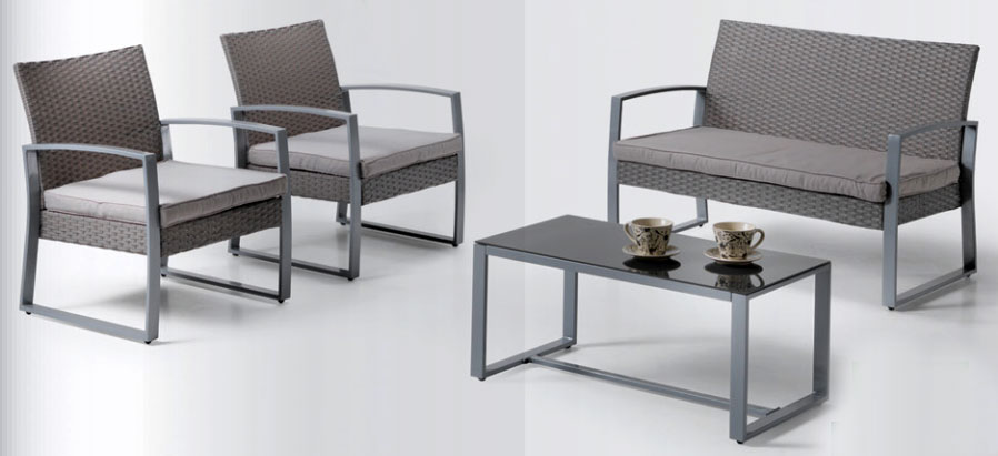 Garnitura Za Dvorište i Terasu Aluminijum - Wicker Ratan