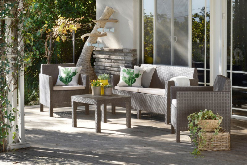 Baštenski Modularni Komplet Curver Orlando Kapućino