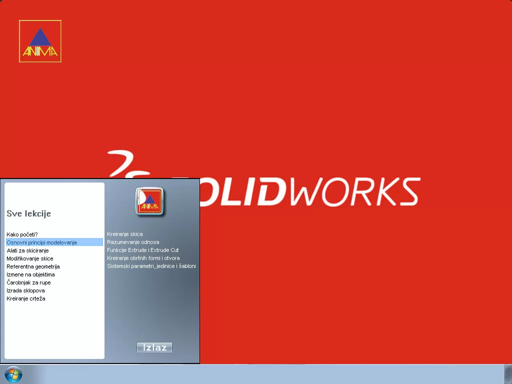 Multimedijalni kurs Solidworks