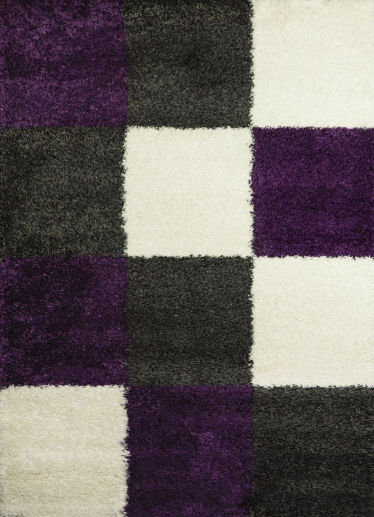 Tepih Ekol Shaggy 25 910 Grey Purple 140x200 cm