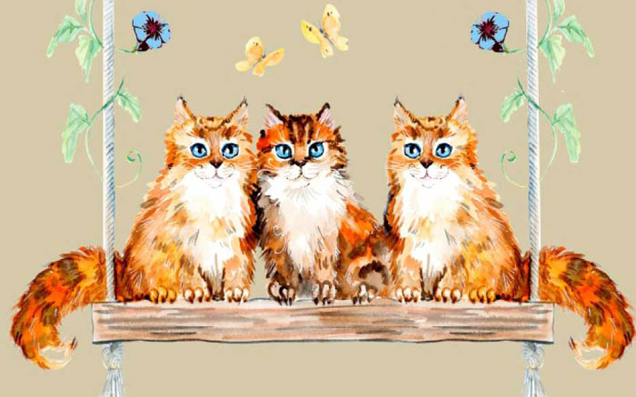 Ekol otirač Candy 14 Animal Mačke 40x70