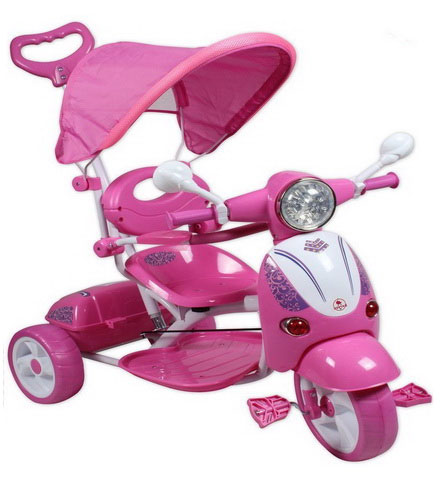 Dečiji tricikl u obliku Vespe 410 pink - Image 1