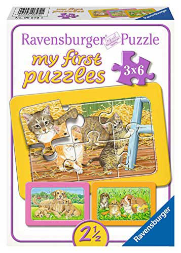 Ravensburger puzzle 3x6 delova - Mace, kuce i zeke 06572