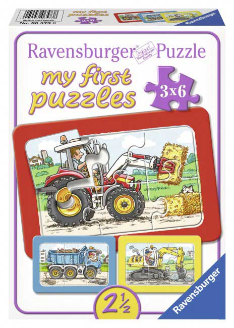 Ravensburger puzzle 3x6 delova - 3 u 1 mašine 06573