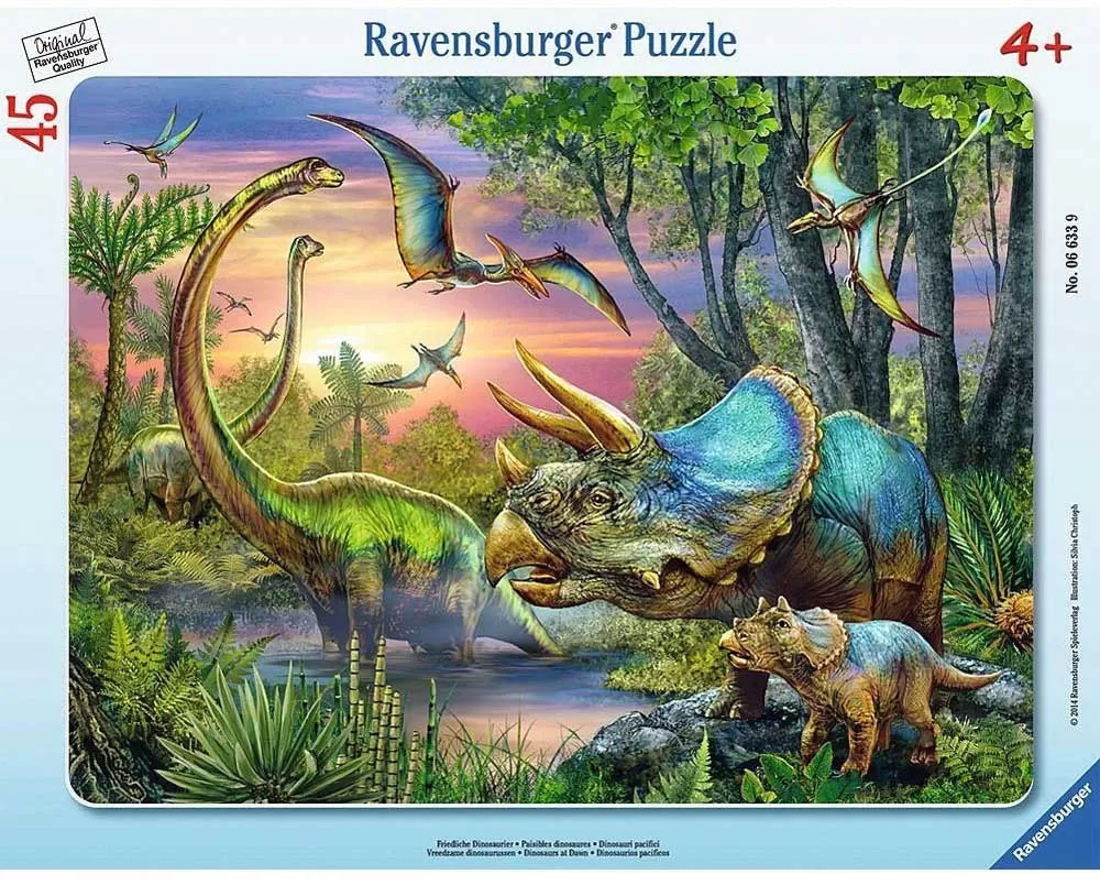Ravensburger puzzle 45 delova - Mirni dinosaurusi 06633