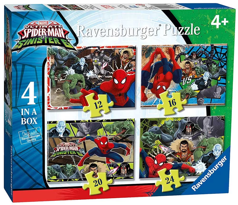 Ravensburger puzzle 72 delova - Spiderman, 4 u 1 06867