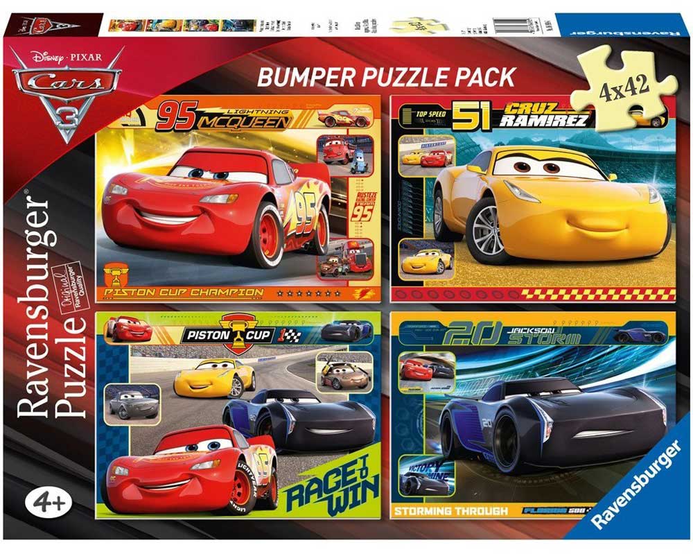 Ravensburger puzzle 4x42 delova -  Cars Piston cup 06890