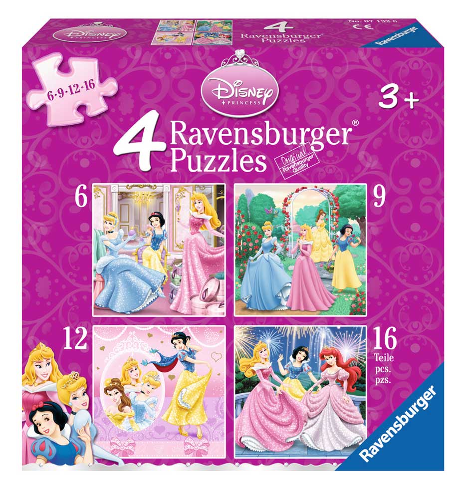 Ravensburger puzzle 43 dela -  4u1 Diznijeve princeze, 07132
