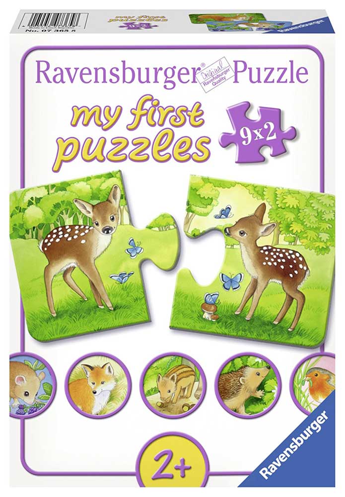 Ravensburger puzzle 18 delova - 9 u 1, šumske životinje 07365