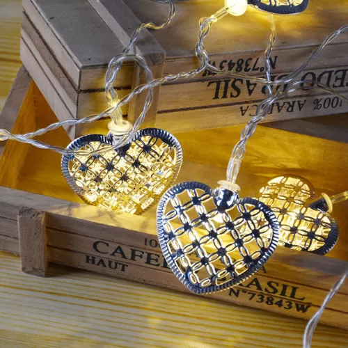 LED lampice Svetleća Srca - Toplo Belo Svetlo