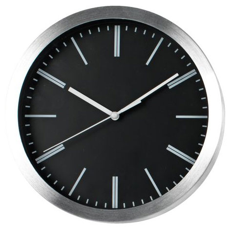 Zidni sat Rudolph crni bez brojki