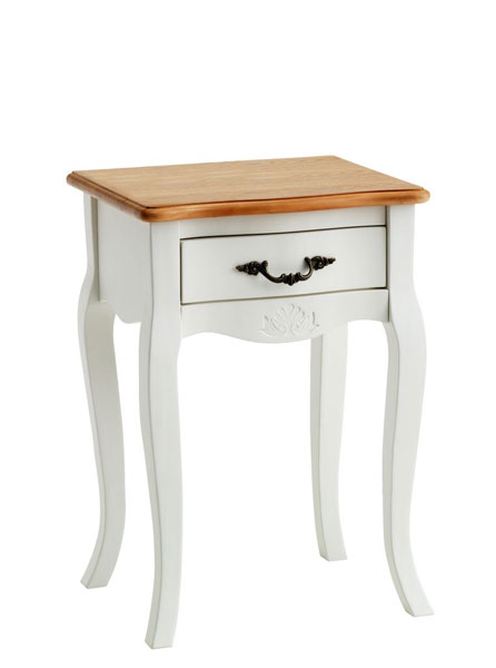 Noćni stočić Stela 1 fioka bela-jas - Image 1