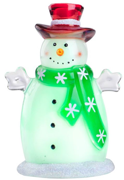 Svetleći Sneško sa šalom i cilindrom LED