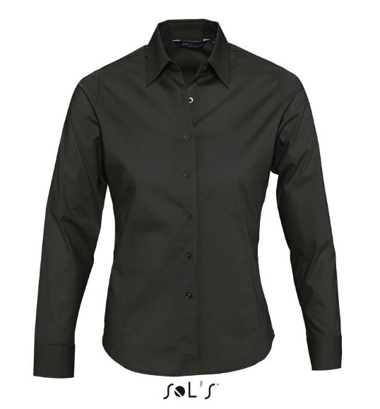 Ženska košulja sa dugim rukavima Sols Eden Black veličina XL 17015