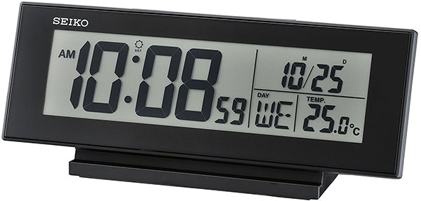 Seiko digitalni stoni sat sa funkcijom budilnika i termometrom QHL072K - Image 1