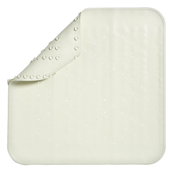 Gumena prostirka Bari 54x54 bela