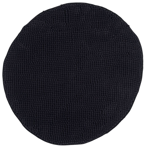 Prostirka za kupatilo Farge prečnik 60 cm crna