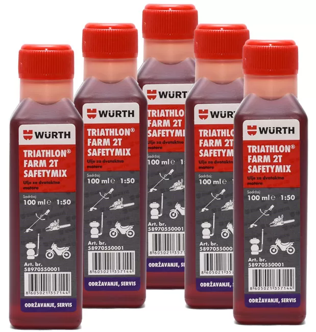 Ulje za dvotaktne motore Wurth Triathlon Farm 2T Safetymix 5 flašica 58970550001