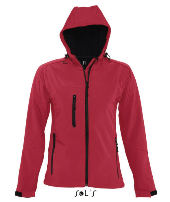 Sols Ženska Softshell jakna sa kapuljačom Replay Red veličina M 46802