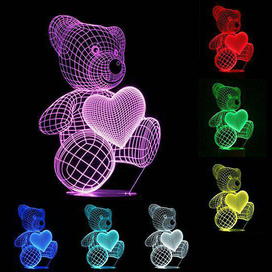 Noćna LED Lampa 3D Teddy bear
