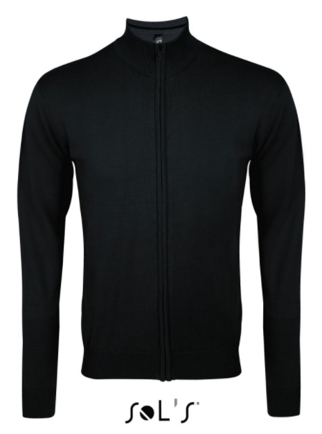 Sols Muški džemper sa rajsferšlusom Gordon Men Black veličina XXL 00548