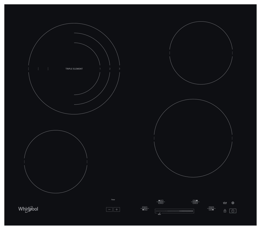 WHIRLPOOL AKT 8900 BA Staklo-keramička ugradna ploča