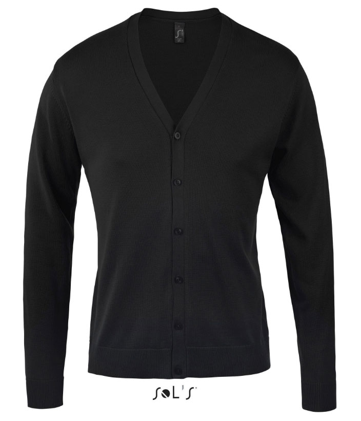 Muški džemper sa dugmićima Sols Golden Men Black veličina 3XL 90011