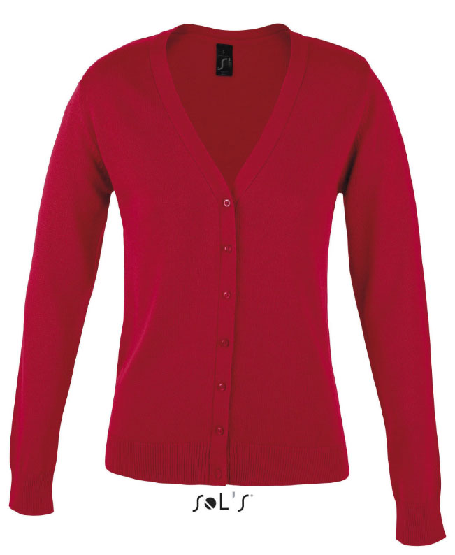 Sols Ženski džemper na kopčanje Golden Women Red veličina XXL 90012 - Image 1