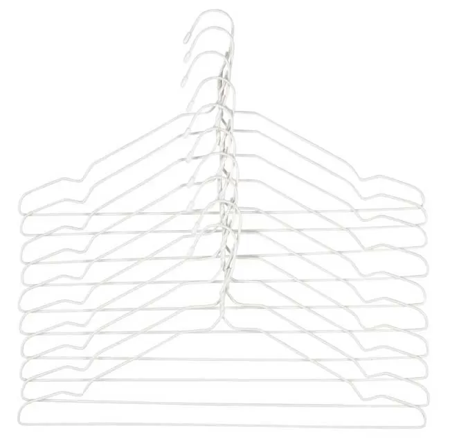 Žičane vešalice 10 komada bele