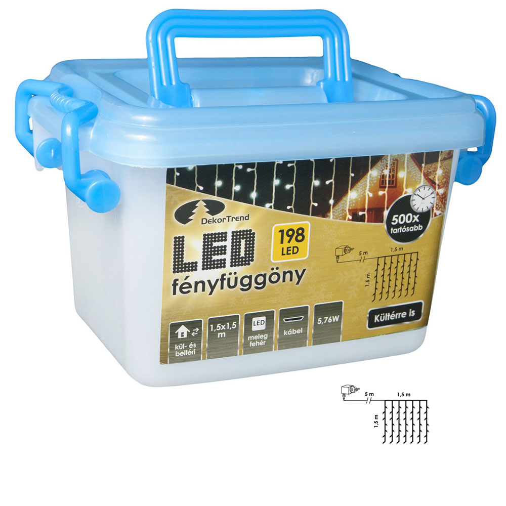 LED Novogodišnje Lampice - Zavesa Za Spoljnu i Unutrašnju Upotrebu 1.5 x 1.5 m - Image 1