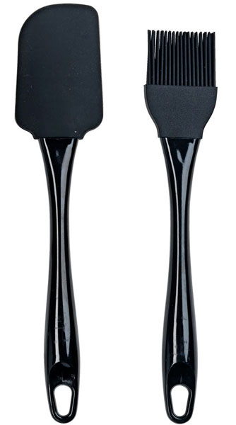 Silikonska lopatica i četkica za pripremu hrane Crna