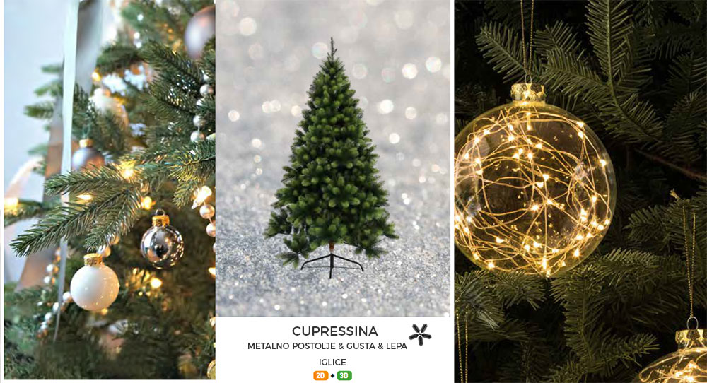 Jelka Sa 2D i 3D Iglicama Cupressina 240 cm