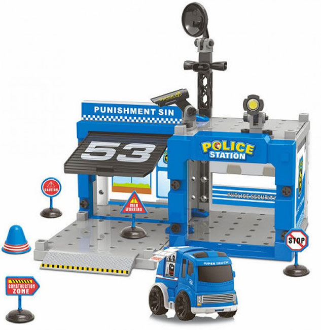 Set za pravljenje policijske stanice sa vozilom JohnToy 36336