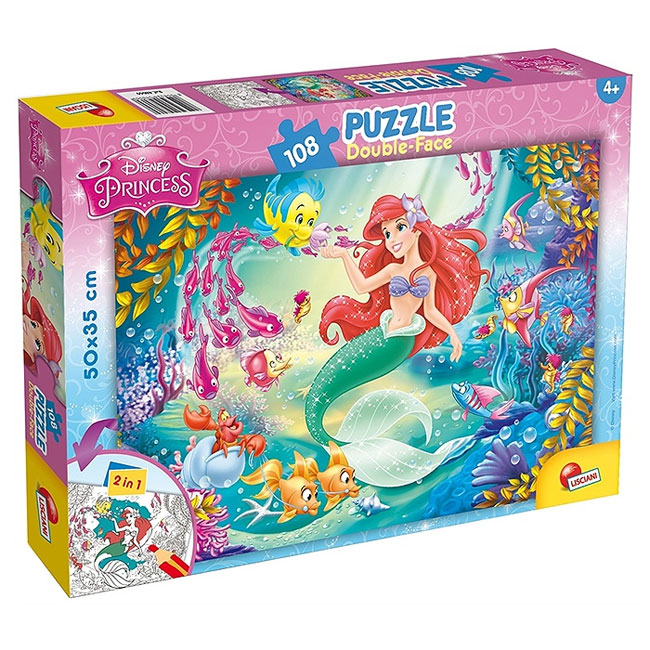 Lisciani Puzzle Mala Sirena složi i oboji 108 delova 32580