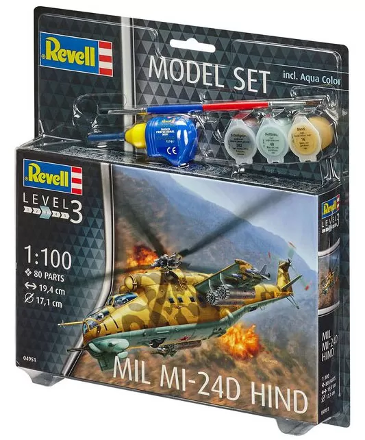 Revell maketa helikoptera sa priborom Model Set Mil Mi-24D Hind RV64951/5654