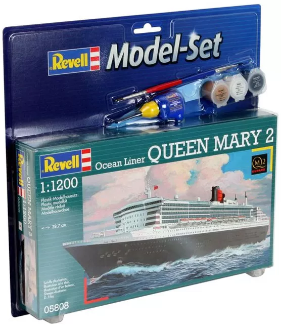 Revell maketa broda sa priborom Model Set Queen Mary 2 RV65808/5654