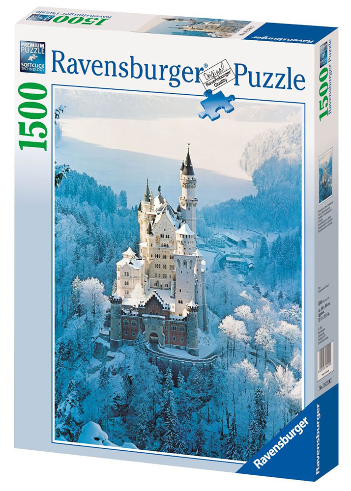 Ravensburger puzzle Nemačka - Zamak Nojšvanštajn u zimu 1500 delova