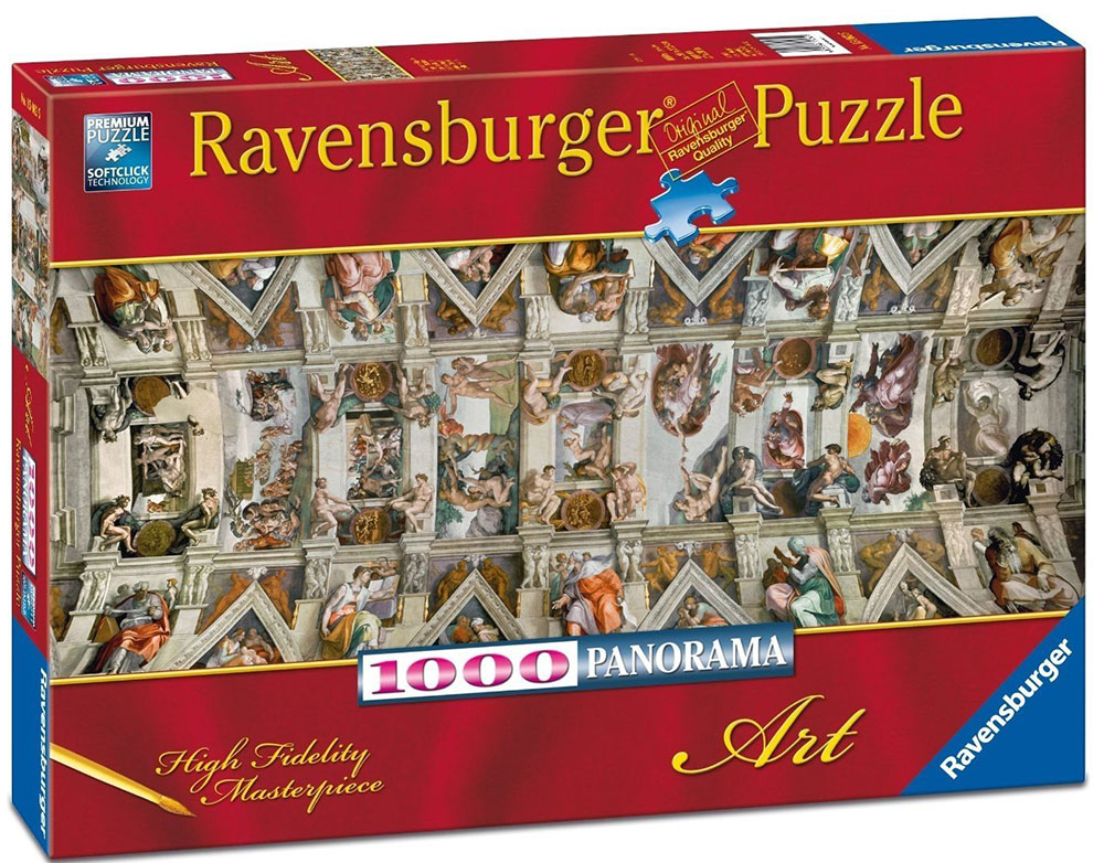 Ravensburger puzzle Art - Sistin Chapel 1000 delova PANORAMA prikaz RA15062